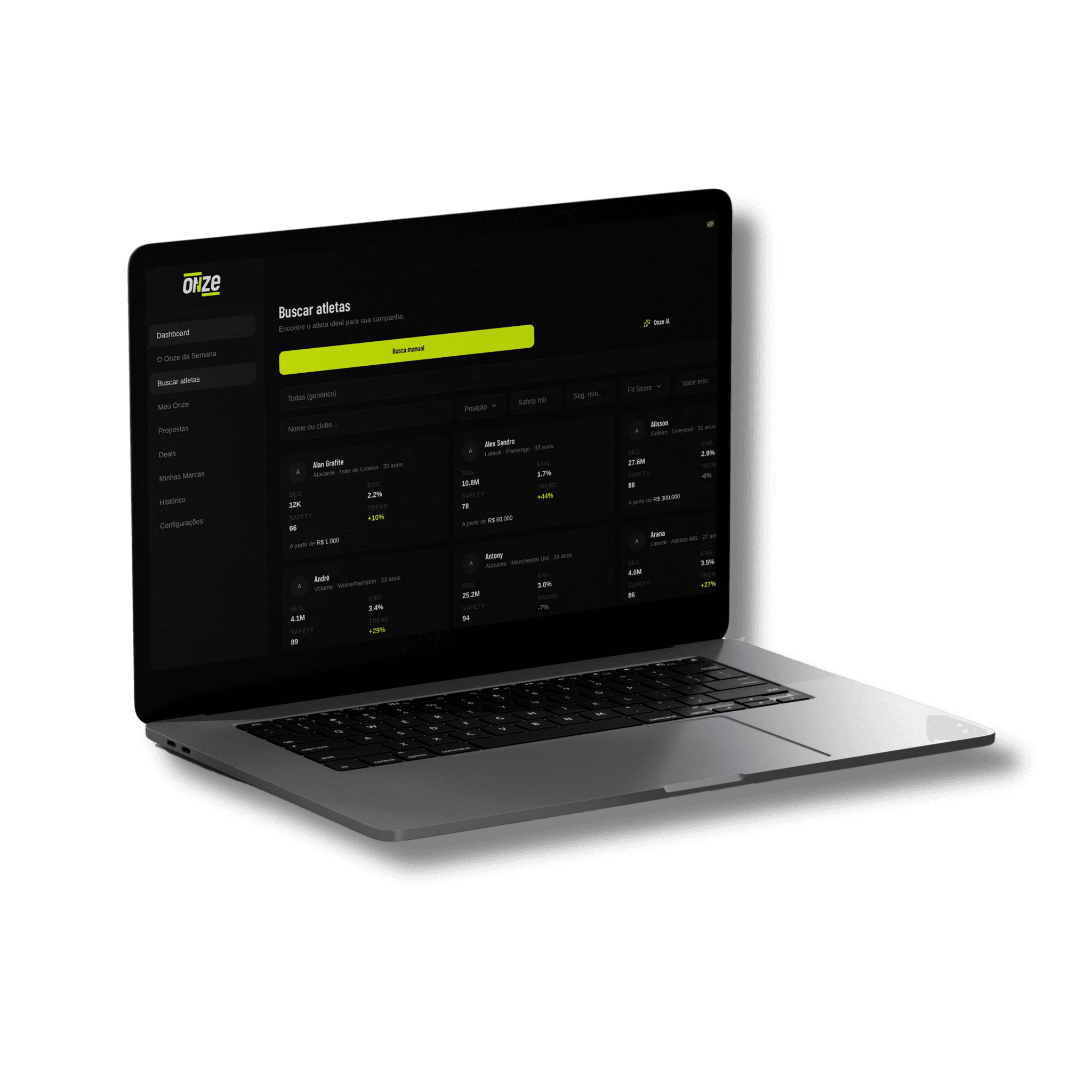 Plataforma Onze no MacBook